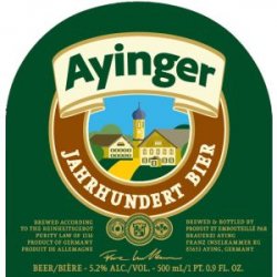 Ayinger Jahrhundert Bier 500ML - Bine & Vine