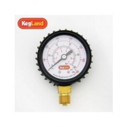 Manometro 0 a 100 psi y 0 a 7 bar (Kegland) - Beerland Store