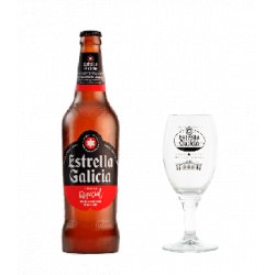 Pack 6 botellas Estrella Galicia Especial de 66 cl + 6 Copas Atlánticas - Bigcrafters - Estrella Galicia