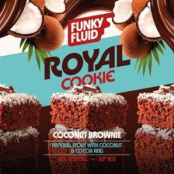 FUNKY FLUID ROYAL COOKIE COCONUT BROWNIE IMPERIAL STOUT WITH COCONUT COCOA 0.5L - Alko Spot