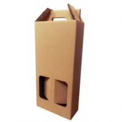 CAJA CARTON  2 BOTELLAS ALTO - Prodel Agrícola