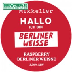 Mikkeller - Hallo Ich Bin Raspberry Berliner - Berliner Weisse - 3.7% ABV, 30l KeyKeg (53 Pints) - The Brew Crew