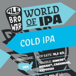 Alebrowar World Of IPA: Cold IPA - Sklep Impuls