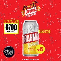 SED DE CARNAVAL - 6 Latas Brahma 473Cm3. - Almacén de Cervezas