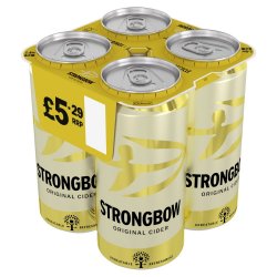 Strongbow Original Cider 4x440ml (Price Marked £5.29) - Fountainhall Wines