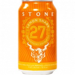 Stone 27th Anniversary Lemon Shark Double IPA 355ml - The Beer Cellar