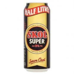 Skol Super Lager 8 % Cans 24 x 500ml Case - Liquor Library