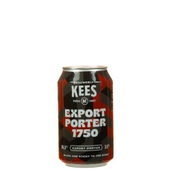 Kees Export Porter 1750 33CL blik - Belgian Beer Heaven