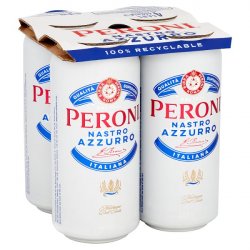 Peroni Nastro Azzurro Beer 24 x 440ml Cans Case - Liquor Library