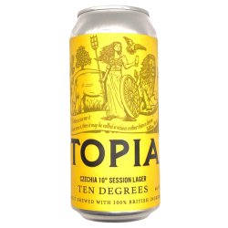 Utopian Brewing Ten Degrees Czech Session Lager 440ml (3.9%) - Indiebeer