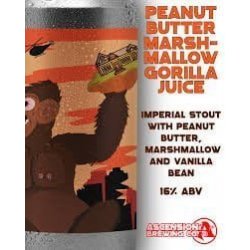 Ascension Brewing Company - Peanut Butter Marshmallow Gorilla Juice - Glasbanken