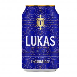 Thornbridge- Lukas Helles Lager 4.2% ABV 330ml Can Gluten Free - Martins Off Licence