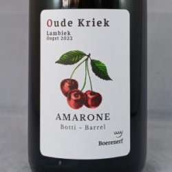 Barrel Aged Oude Kriek Amarone  Oogst 2022  75cl - Gedeelde Vreugde