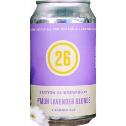 Station 26 Brewing Co. Lemon Lavender Blonde 6 pack - Outback Liquors