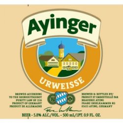 Ayinger Urweisse 500ML - Bine & Vine