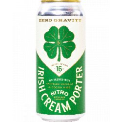 Zero Gravity Craft Brewery Zero Gravity Irish Cream Porter - Half Time