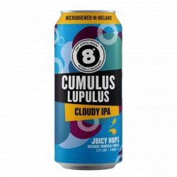 Eight Degrees- Cumulus Lupulus Cloudy IPA 5.2% ABV 440ml Can - Martins Off Licence