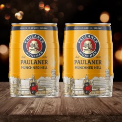 Paulaner Munchner Hell Premium German Lager 5ltr Mini Kegs (Set of 2) - 4.9% ABV - Beerhunter