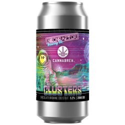 Cannabrew x Neon Raptor Collab Clusters Chocolate Brownie Stout 440ml (5.2%) - Indiebeer