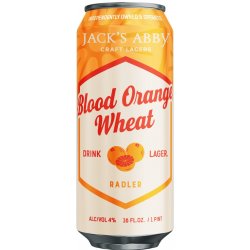 Jack's Abby Blood Orange Wheat 4 pack 16 oz. Can - Kelly’s Liquor