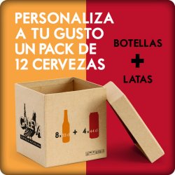 Caleya Pack de 12 cervezas personalizado (latas + botellas) - Cerveza Caleya