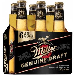 Miller Genuine Draft 6 pack 12 oz. Bottle - Kelly’s Liquor