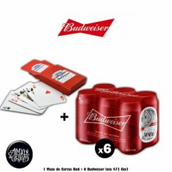 Mazo Cartas + 6 Bud Lata 410Cm3 - Almacén de Cervezas