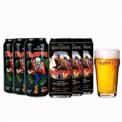 Kit Degustação II 6 s Trooper Iron Maiden lata 500ml + Copo - CervejaBox