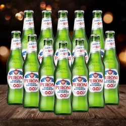 Peroni Nastro Azzurro Alcohol Free Lager 330ml Bottles (12 Pack) - 0.0% ABV - Beerhunter