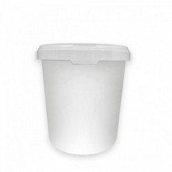 White bucket 30 l with lid - Brouwland