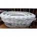 PANIER OSIER GRIS BLANC OVAL GM PANIER OSIER GRIS BLANC OVAL GM