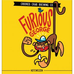 Crooked Crab Brewing Furious George Hefeweizen 6 pack 12 oz. Can - Petite Cellars