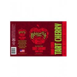 OBSCURITY TART CHERRY HARD CIDER 16oz 4PK CANS - Schaefer’s