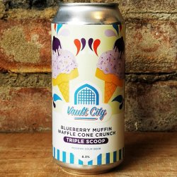 Vault CityBlueberry Muffin Waffle Cone Crunch Triple Scoop 8.3 % (440ml) - Caps and Taps