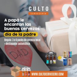 Combo papá 6pack de cervezas Artesanales Rubias con Destapador - Culto Cervecero