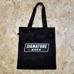 Signature Brew Borsa di tela Signature nera logo bianco - Ales & Co.