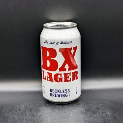 Reckless Brewing BX Lager Can Sgl - Saccharomyces Beer Cafe