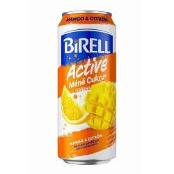 BIRELL  Active Mango a Citron méně cukru  0,5 plech - JASO