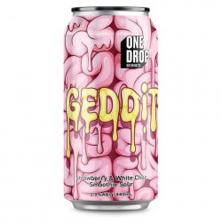 One Drop Brewing Geddit Strawberry & White Choc Smoothie Sour 440mL - The Hamilton Beer & Wine Co