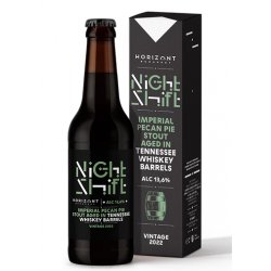 Night Shift Vintage 2022    Imperial Pecan Pie Stout Tennessee whiskey hordóban érlelve - Horizont Brewing