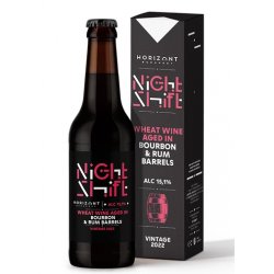 Night Shift Vintage 2022    Wheat Wine bourbon és rumos hordóban érlelve - Horizont Brewing