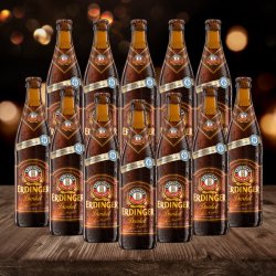 Erdinger Dunkel Dark German Wheat Beer 500ml Bottles - 5.3% ABV (12 Pack) - Beerhunter