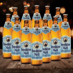 Benediktiner German Hells Lager 500ml Bottle - 5.0% ABV (12 Pack) - Beerhunter