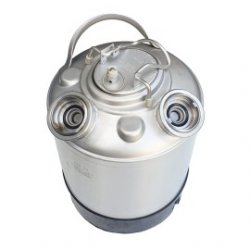 Barril de limpieza inox 9L - conexión 2x tipo S - Todocerveza