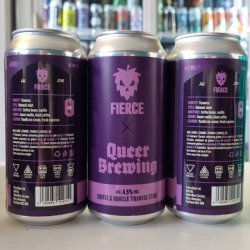 Fierce x Queer - Coffee & Vanilla 4.5% Tiramisu Stout - Bottles and Books