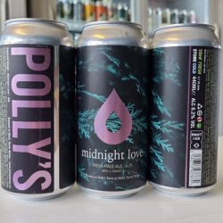 Pollys - Midnight Love 6.2% IPA Hopped w Bru-1 & Idaho 7 - Bottles and Books