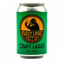 Fuzzy Logic Craft Lager 4,3%  Lon 330ml  Thùng 24 lon - BIA NHẬP ĐÀ NẴNG