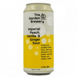 The Garden Brewery – Imperial Peach, Vanilla & Ginger Sour - Rebel Beer Cans