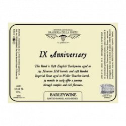 Brasseria Della Fonte IX Anniversary