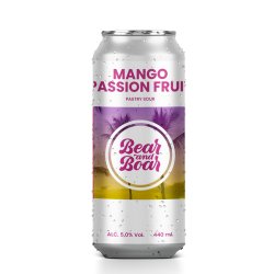 Alus Bear & Boar MANGO & PASSION FRUIT SOUR ALE (0,44 l skard.) - Gero Alaus Parduotuvė